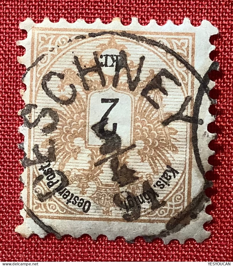 DESCHNEY 1891 RR ! KLEIN UNBEKANNT AUF 1883er  (Deštné V Orlických Horách) Tschechien Böhmen Österreich (Czech Republic - Oblitérés