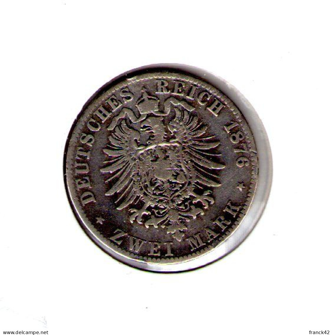 Allemagne.  2 Marks 1876 - 2, 3 & 5 Mark Argent