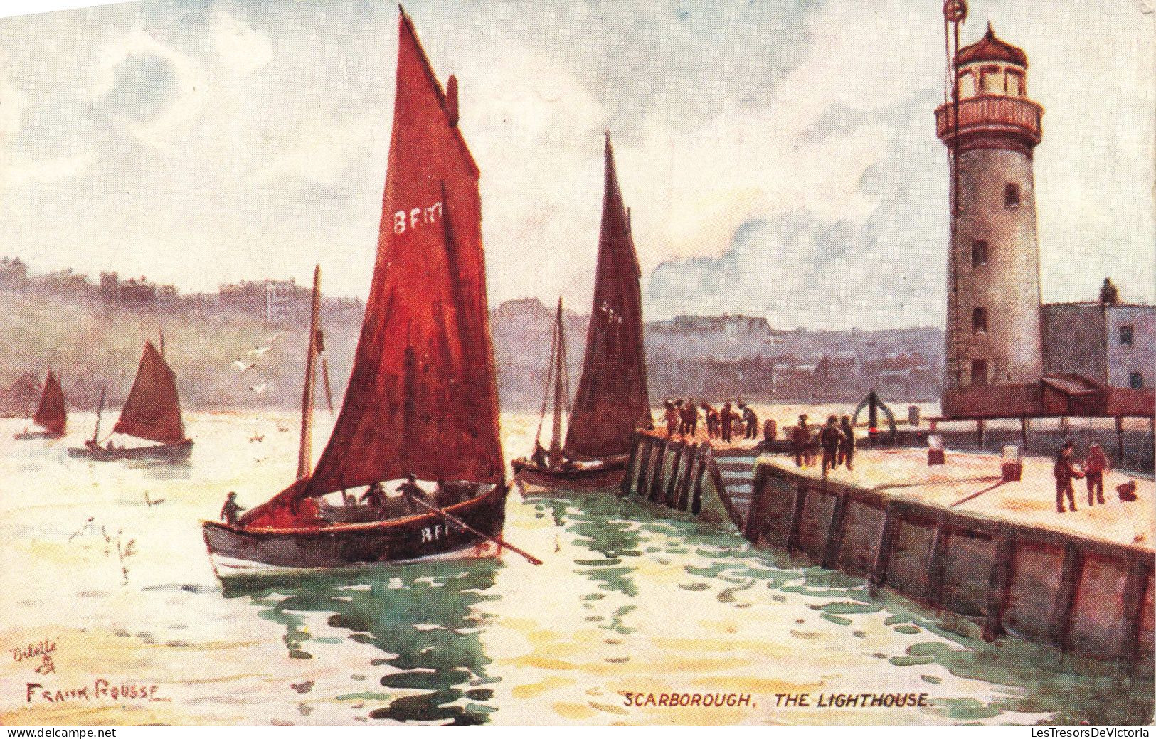 ROYAUME UNI - Scarborough - The Lighthouse - Voiliers - Colorisé - Carte Postale Ancienne - Scarborough