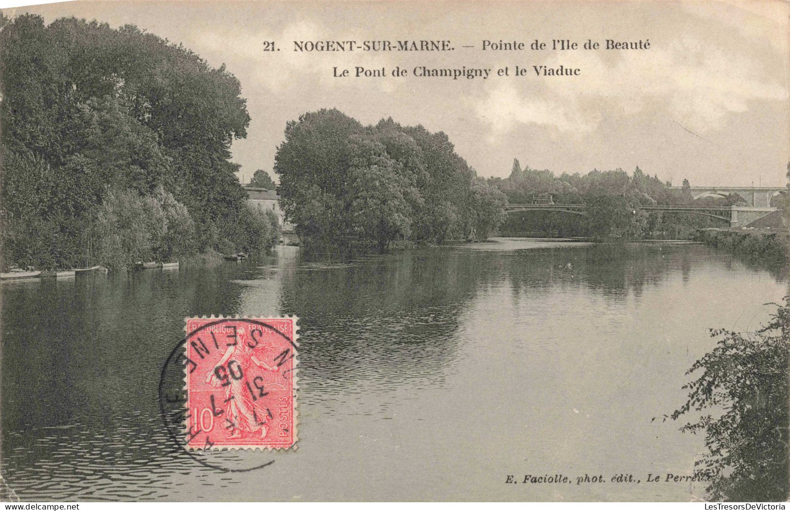 FRANCE - Nogent Sur Marne - Pointe De L'Ile De Beauté - Le Pont De Champigny Et Le Viaduc - Carte Postale Ancienne - Nogent Sur Marne