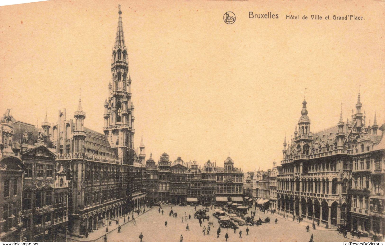 BELGIQUE - Bruxelles - Hôtel De Ville Et Grand'Place - Animé - Carte Postale Ancienne - Squares