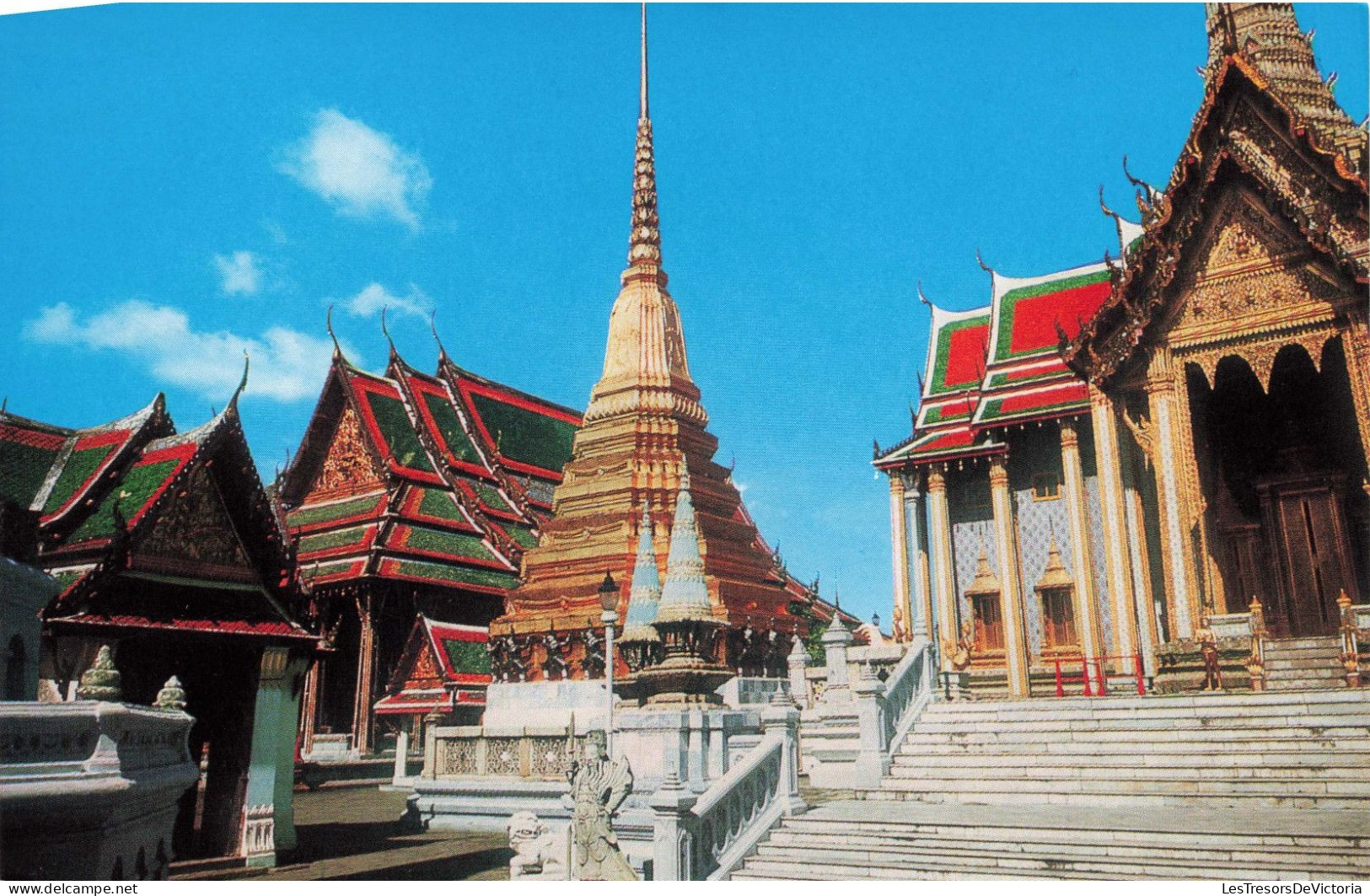 THAILAND - Bangkok - Inside The Emerald Buddha Temple - Colorisé -  Carte Postale Ancienne - Tailandia