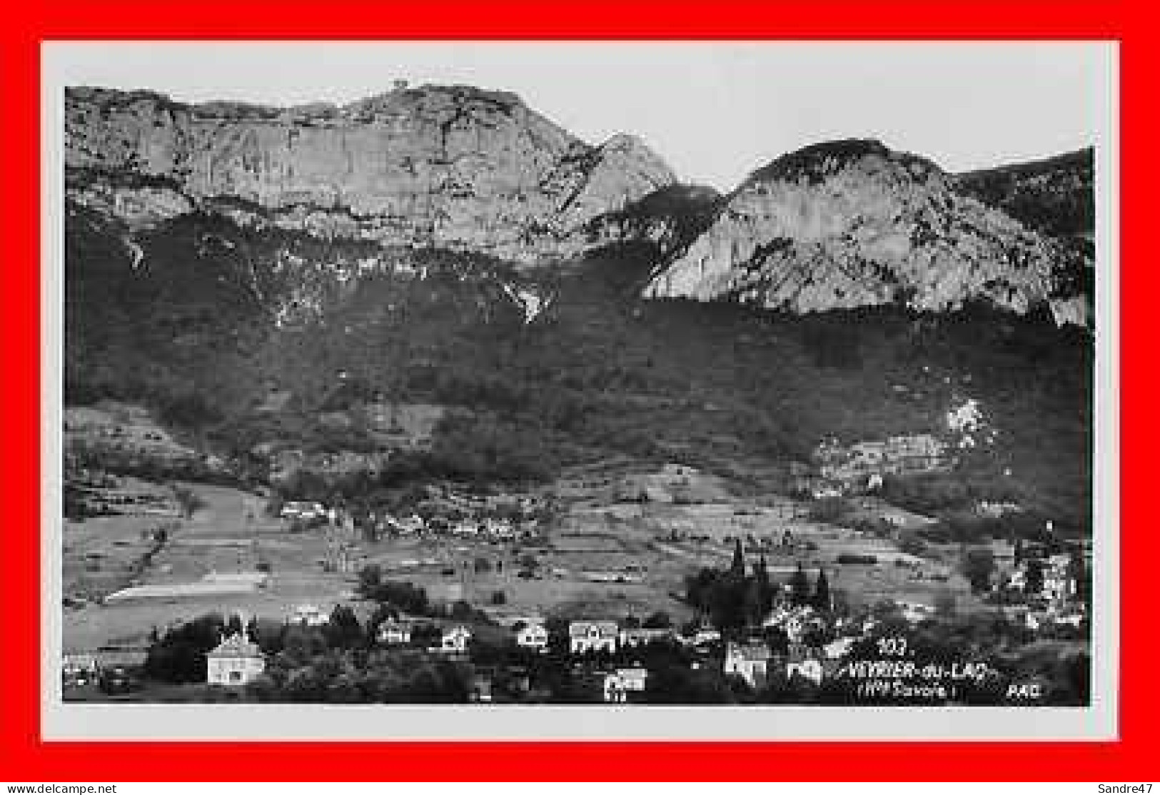 CPSM/pf (74)  VEYRIER-du-LAC.  Vue Panoramique (trés Belle Carte Photo Véritable)...*1109 - Veyrier