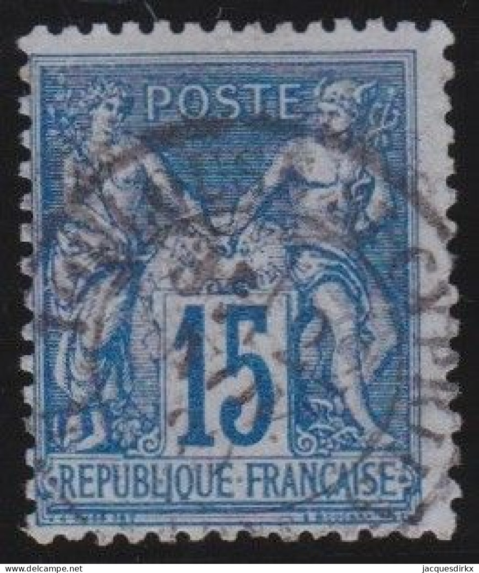 France  .  Y&T   .   90    .     O   .    Oblitéré - 1876-1898 Sage (Tipo II)