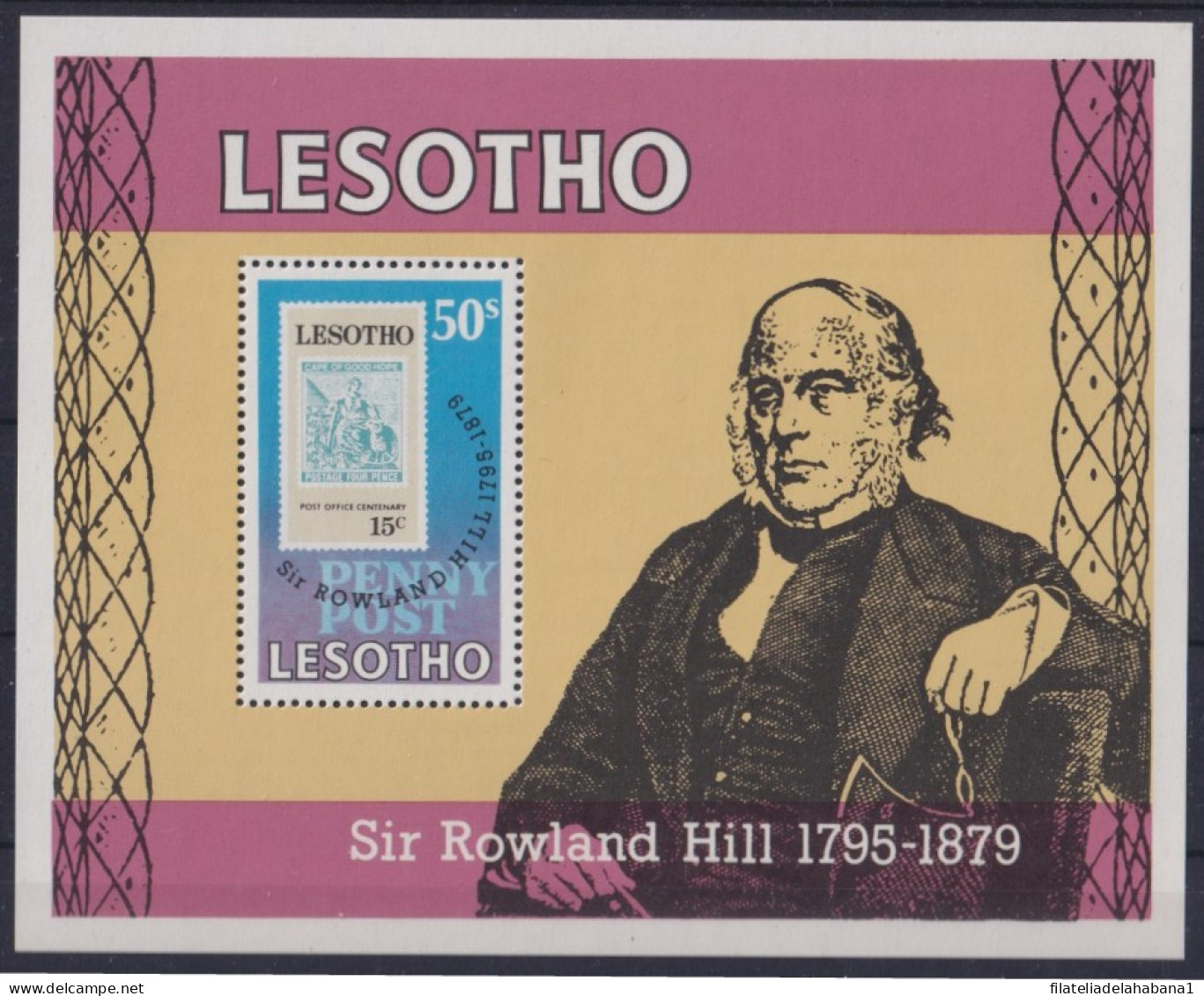 F-EX42697 LESOTHO MNH 1979 ROWLAND HILL CENTENARY OF DEATH.  - Rowland Hill