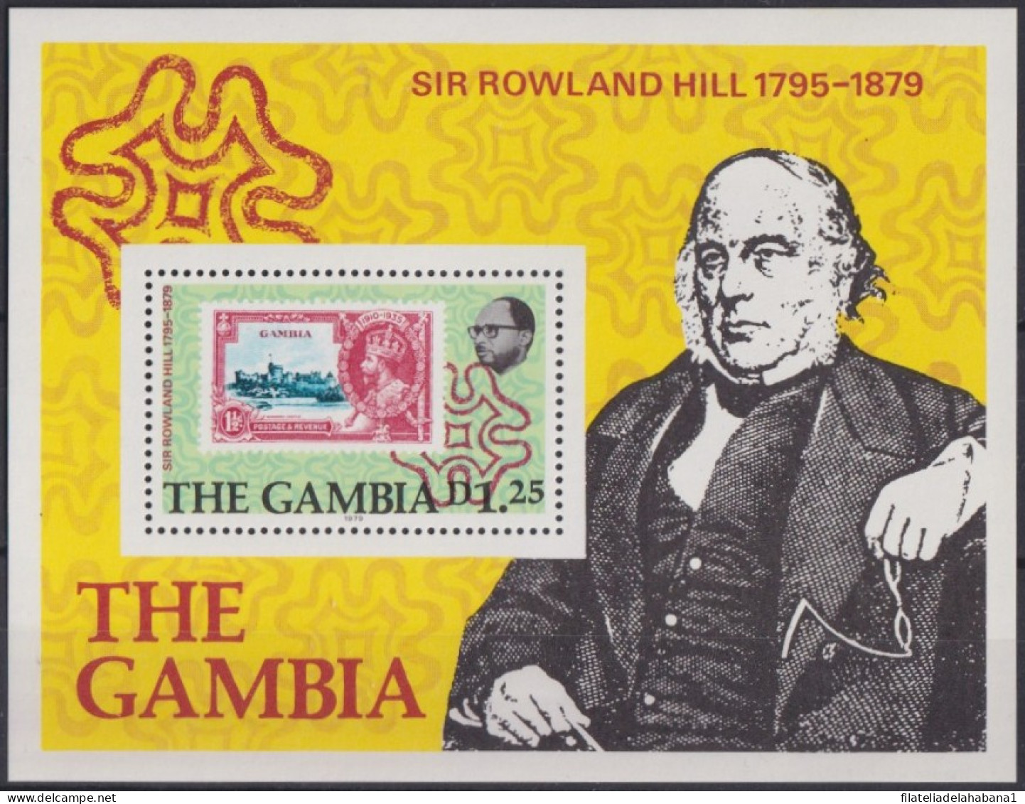 F-EX42625 GAMBIA MNH 1979 ROWLAND HILL CENTENARY OF DEATH. - Rowland Hill