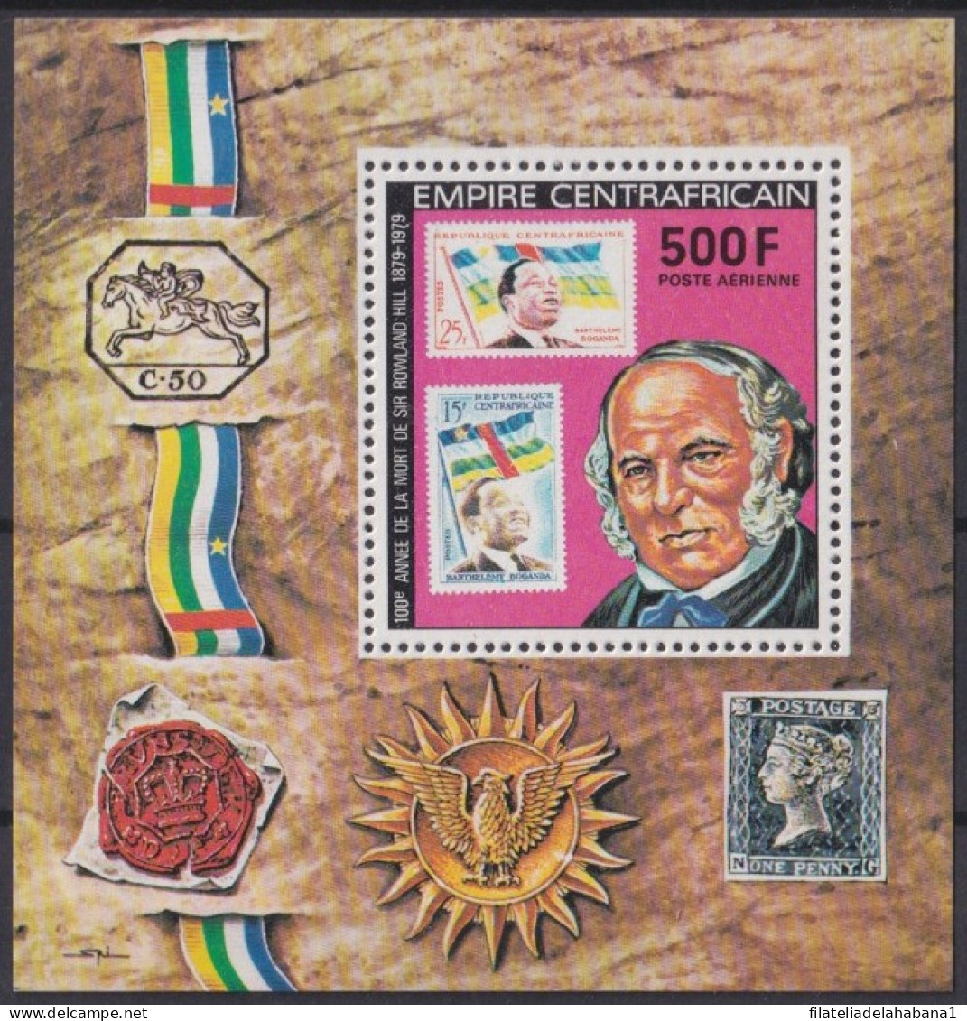 F-EX42375 CENTRAL AFRICA MNH 1978 CENTENARY OF ROWLAND HILL DEATH. - Rowland Hill