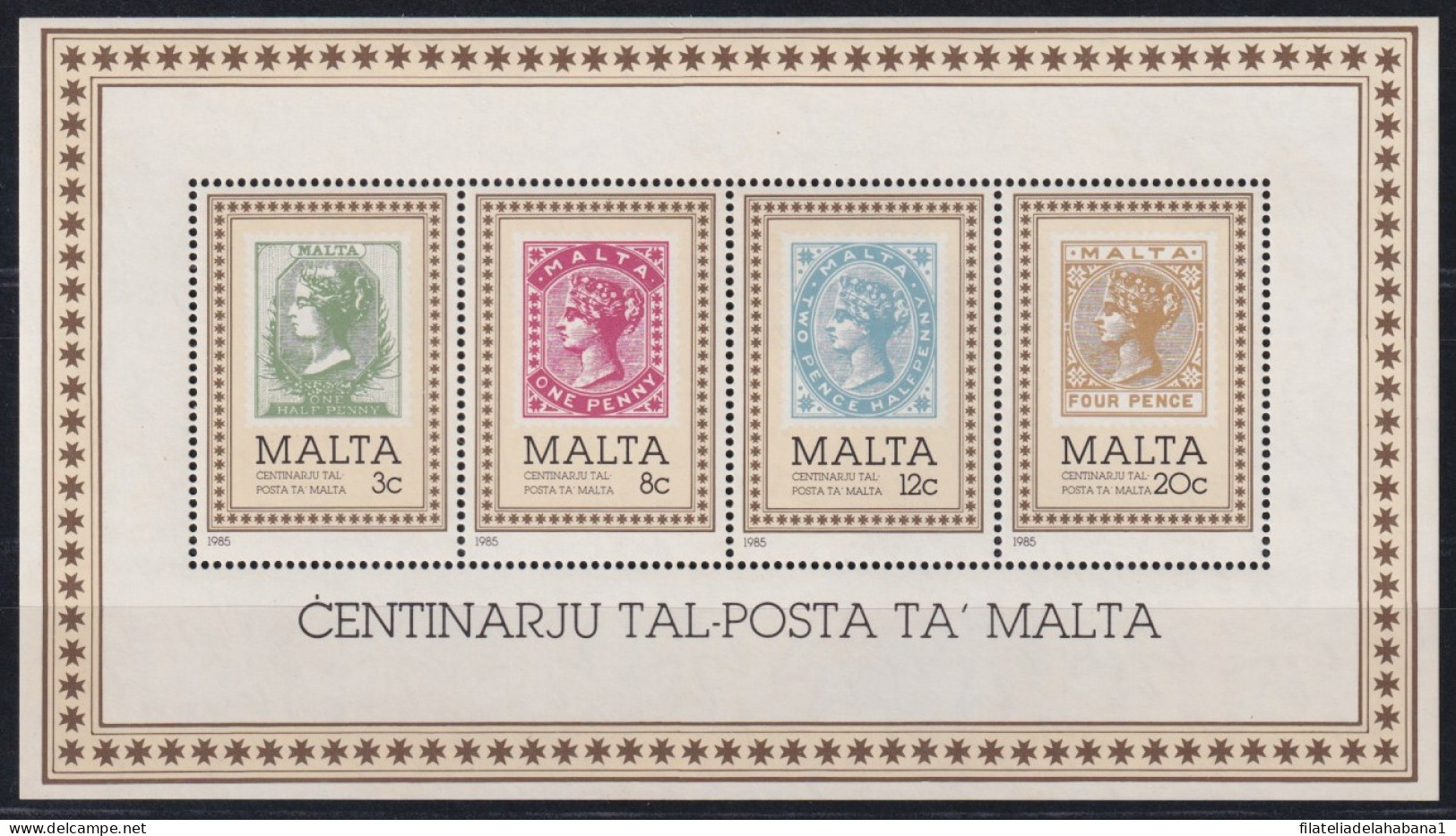 F-EX41926 MALTA MNH 1985 CENTENARY OF FIRST STAMPS. 2,5 - Rowland Hill