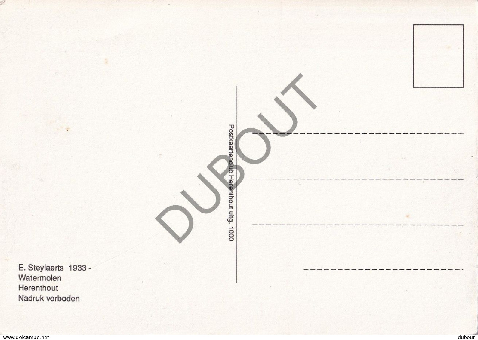 Postkaart/Carte Postale - Herenthout - Watermolen  (C4761) - Herenthout