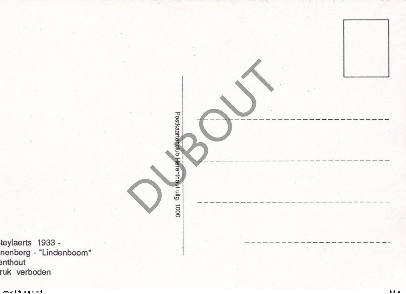 Postkaart/Carte Postale - Herenthout - Zwanenberg Lindenboom (C4751) - Herenthout