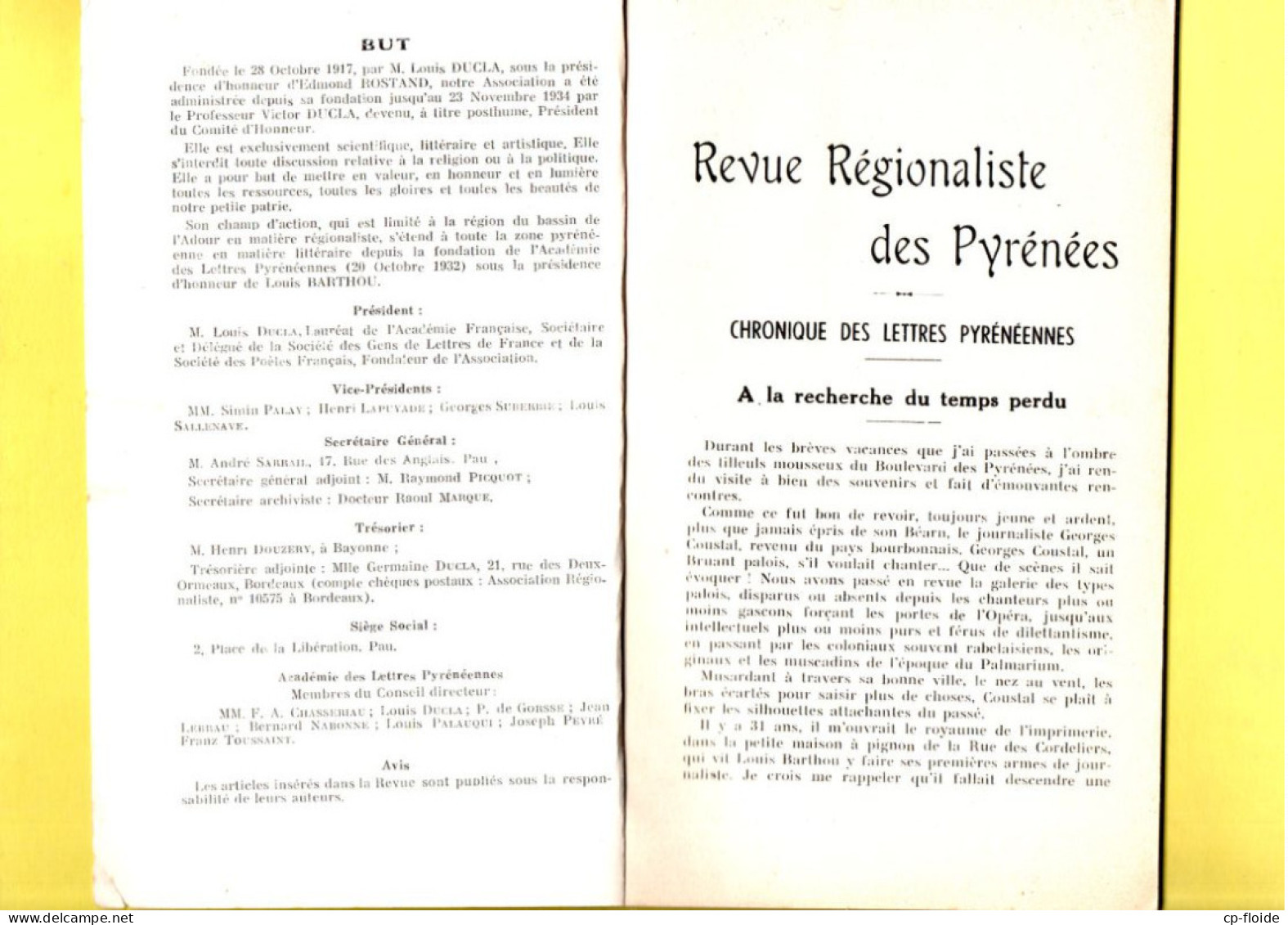 LIVRE . " REVUE RÉGIONALISTE DES PYRÉNÉES . BÉARN PAYS BASQUE " & " BULLETIN PYRÉNÉEN . LES ENCANTATS " - Réf. N°232L - - Sin Clasificación