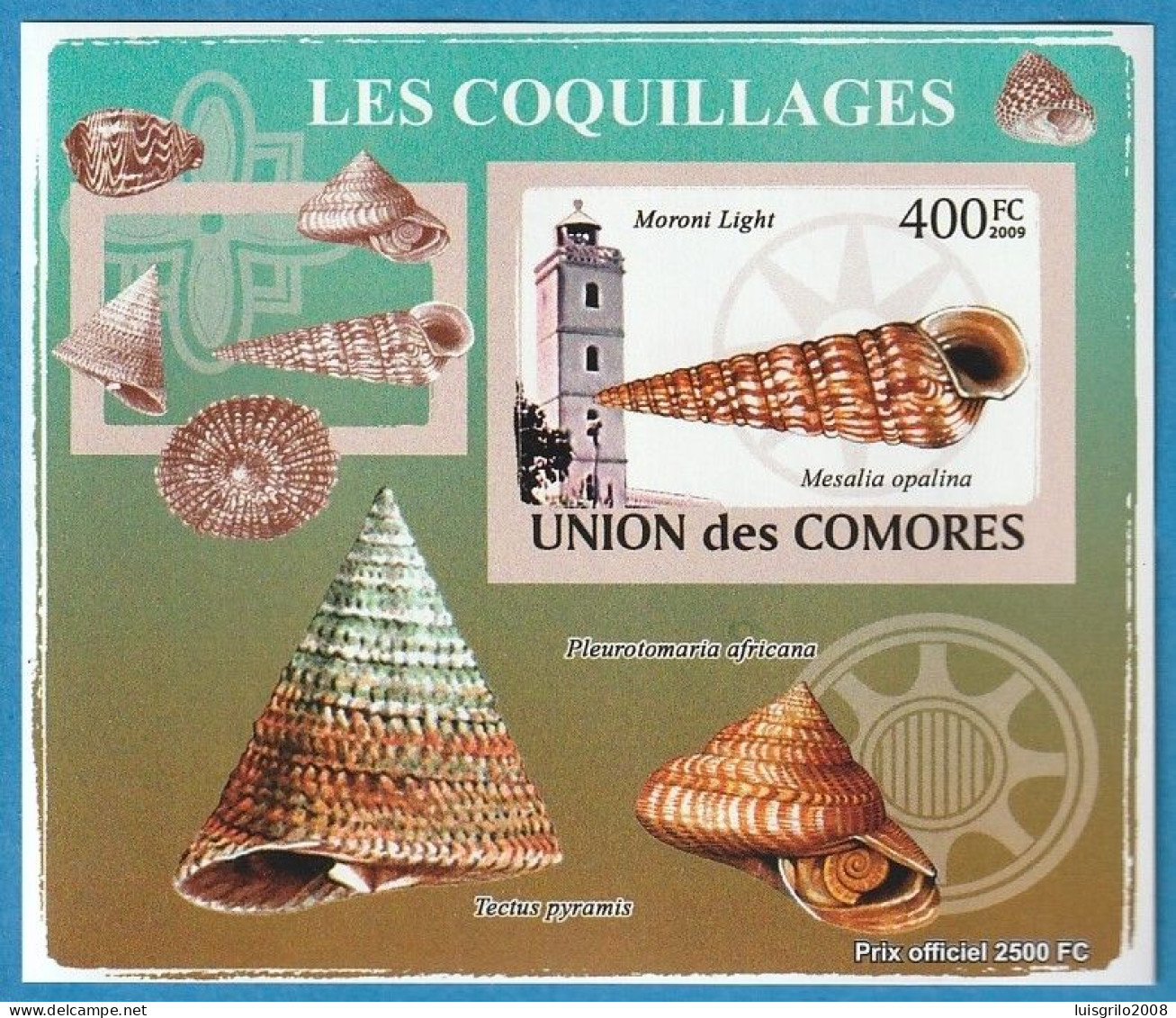 Phares/ Lighthouses - Les Coquillages -|- Union Des Comores, 2009 - MNH . Imperforated - Comores (1975-...)