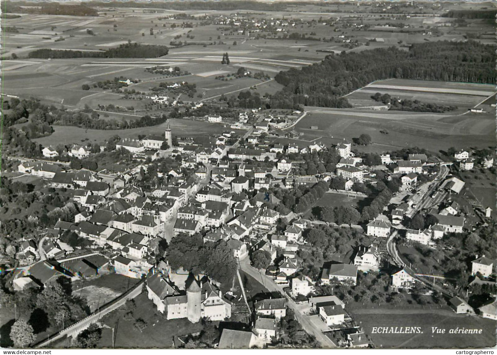 Switzerland Echallens Aerial View - Échallens