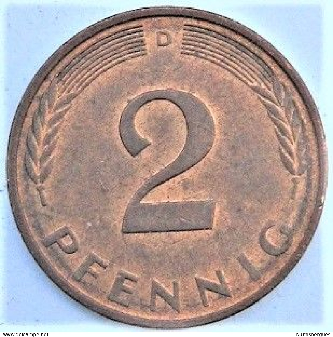 Pièce De Monnaie 2 Pfennig 1980 D - 2 Pfennig