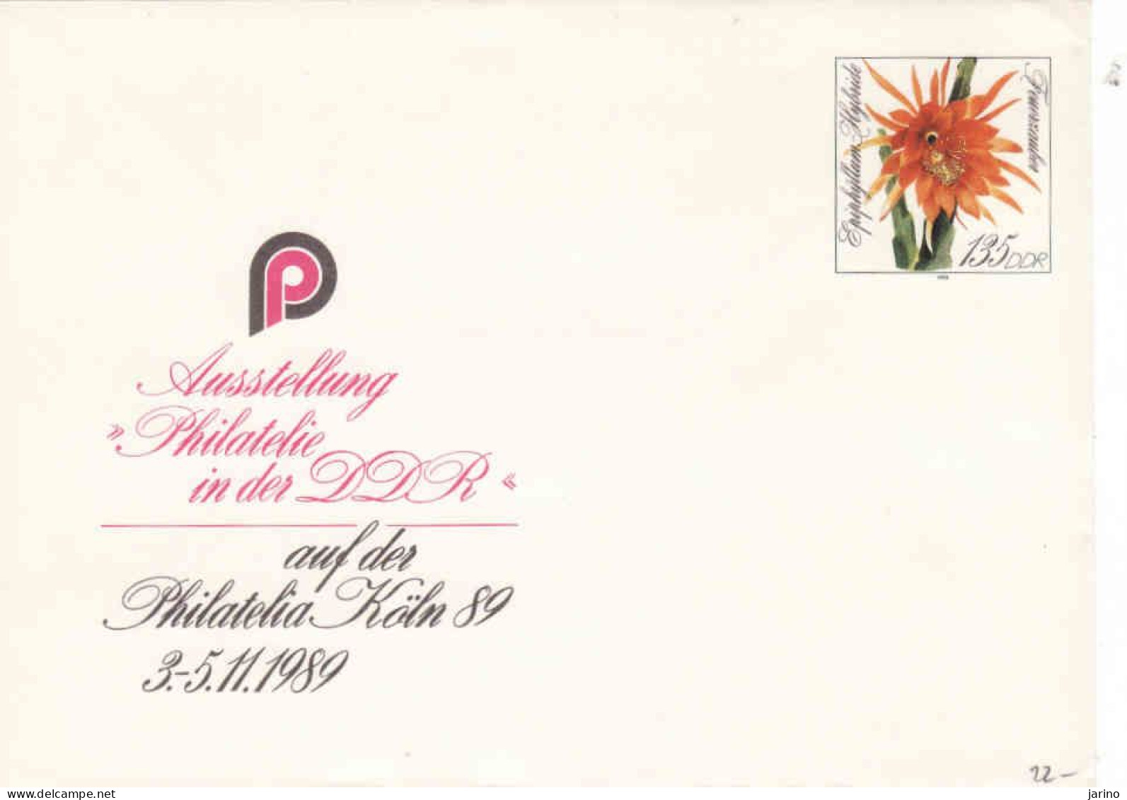 DDR 1989, Illustrated Cover, Ausstellung Philatelie In Der DDR Au Der Philatelie Koln 89, Mint - Umschläge - Ungebraucht