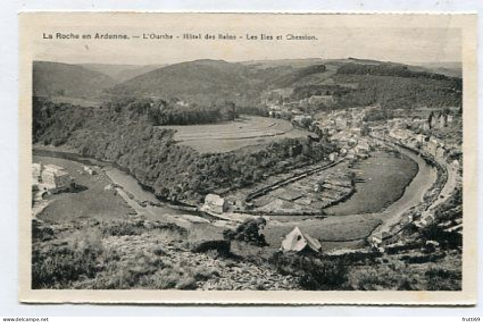 AK150175 BELGIUM - La Roche En Ardenne - L'Ourthe - Hotel Des Bains - Les Iles Et Chession - La-Roche-en-Ardenne