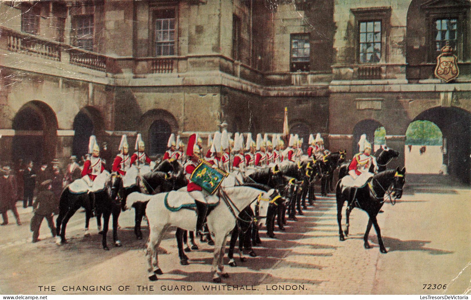 ROYAUME UNI - London - The Changing Of Guards, Whitehall - Colorisé - Animé - Carte Postale Ancienne - Whitehall