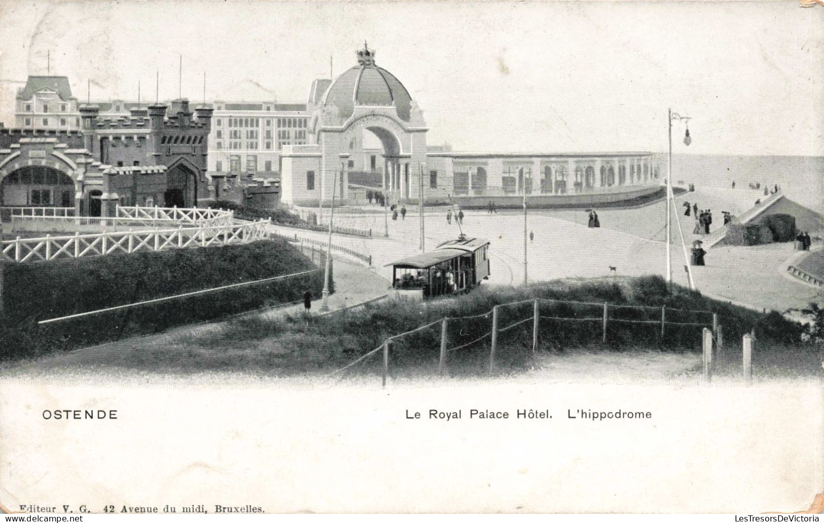 BELGIQUE - Ostende - LeRoyal Palace Hôtel - L'hippodrome - Animé - Carte Postale Ancienne - Oostende