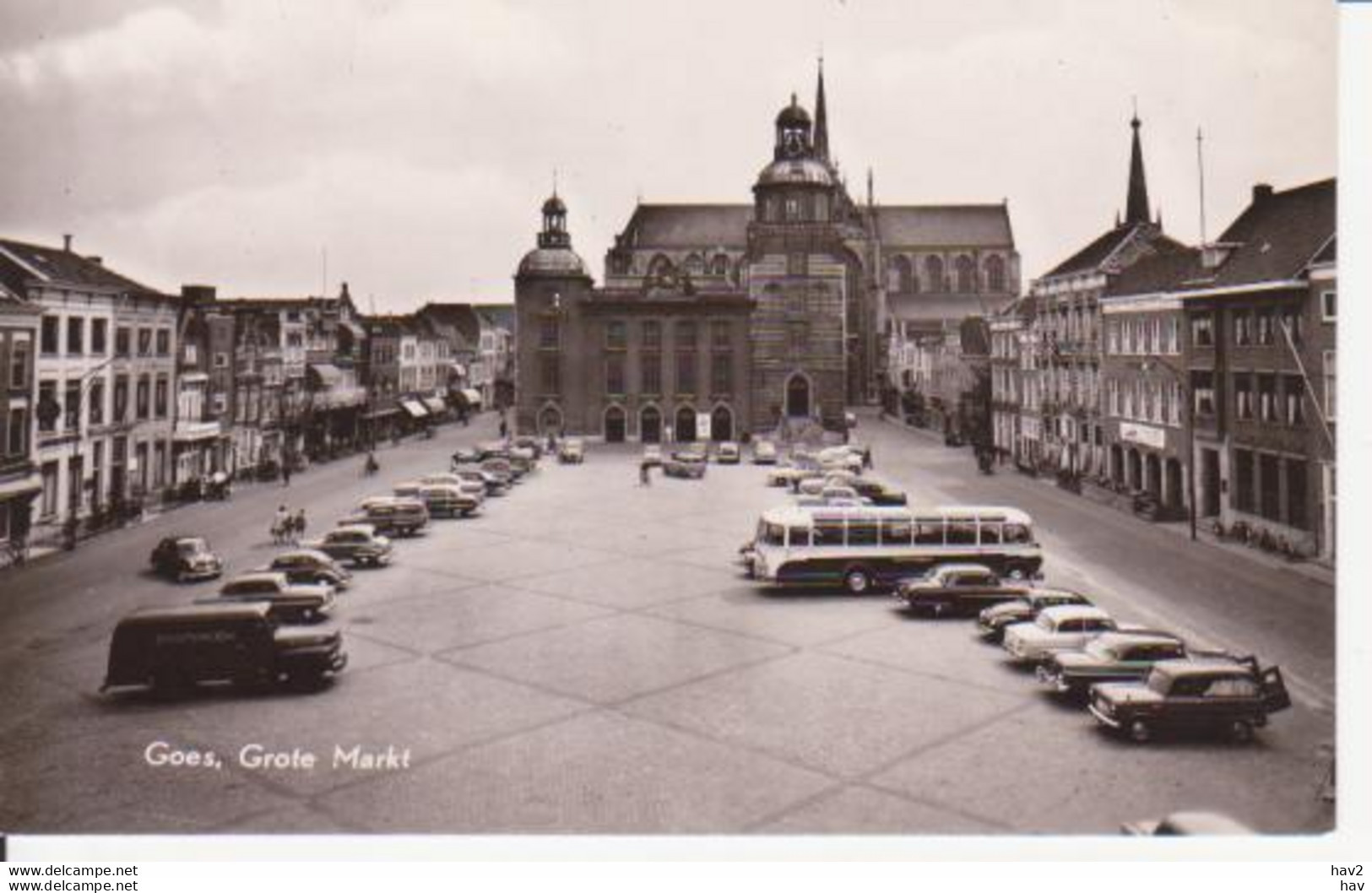 Goes Grote Markt Oude Autos En Bus RY 2507 - Goes
