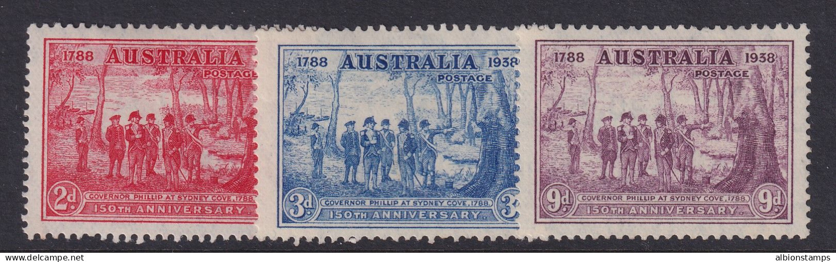 Australia, Scott 163-165 (SG 193-195), MLH - Neufs