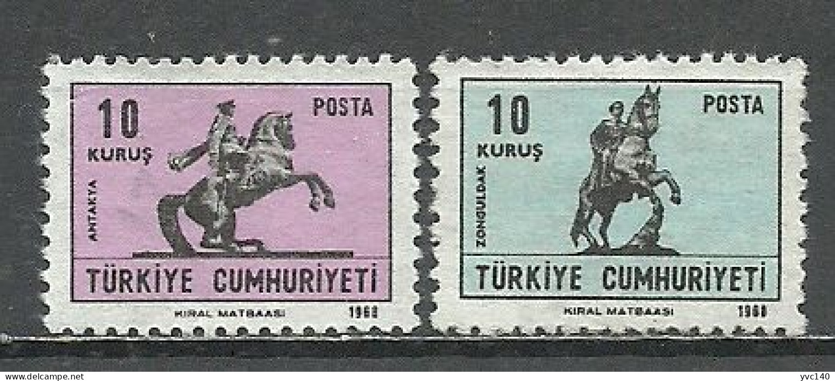 Turkey; 1968 Greeting Card Stamps (Complete Set) - Gebraucht