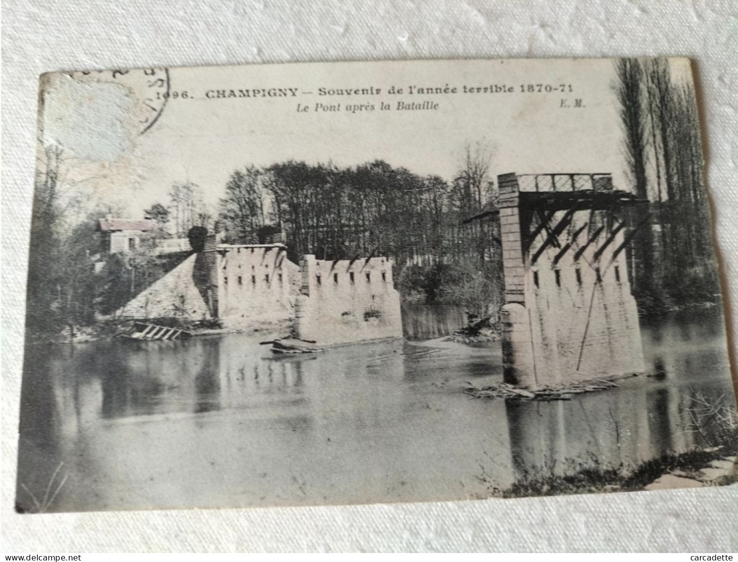 CHAMPIGNY      Souvenir De L'année Terrible  1870-71   Le Pont Après Le Bataille - Champigny