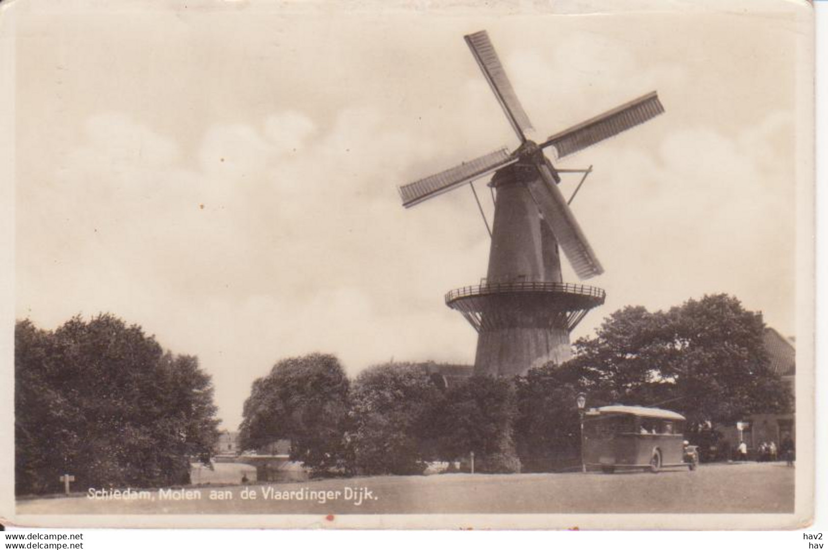 Schiedam Molen Vlaardiger Dijk 1939 RY10536 - Schiedam
