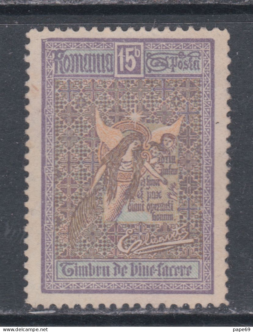 Roumanie N° 171 X Partie De  Pour Oeuvres Bienfaisance, 15 (+ 10 ) B Violet, Azuré Et Bistre,  Trace De Char. Sinon TB - Ongebruikt