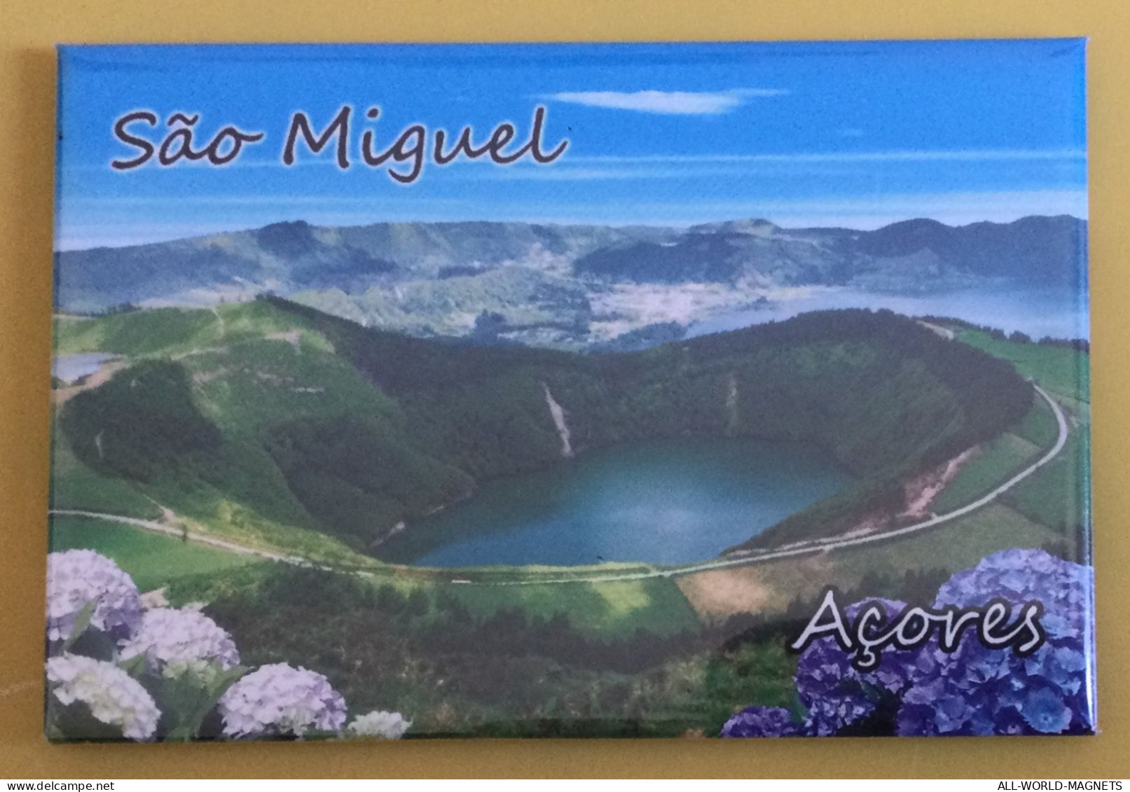 Caldeira Das Sete Cidades, Sao Miguel Azores Portugal Souvenir Fridge Magnet, From Azores - Tourism