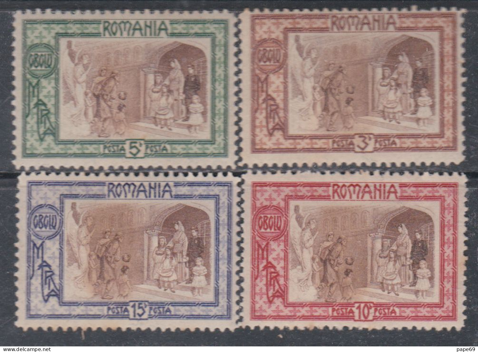 Roumanie N° 203 / 06 X , Au Profit De 2 Etabl. De Bienfaisance, Les 4 Valeurs Trace De Charnière Sinon TB - Unused Stamps