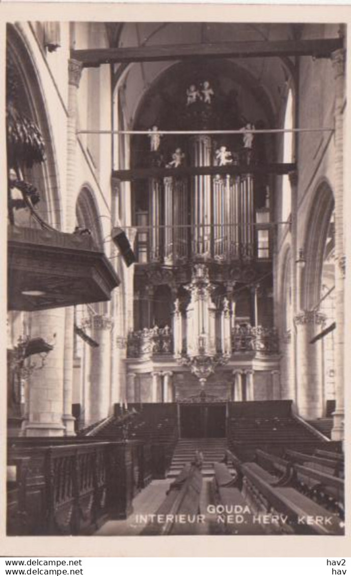 Gouda N.H. Kerk Interieur 1932 RY11649 - Gouda