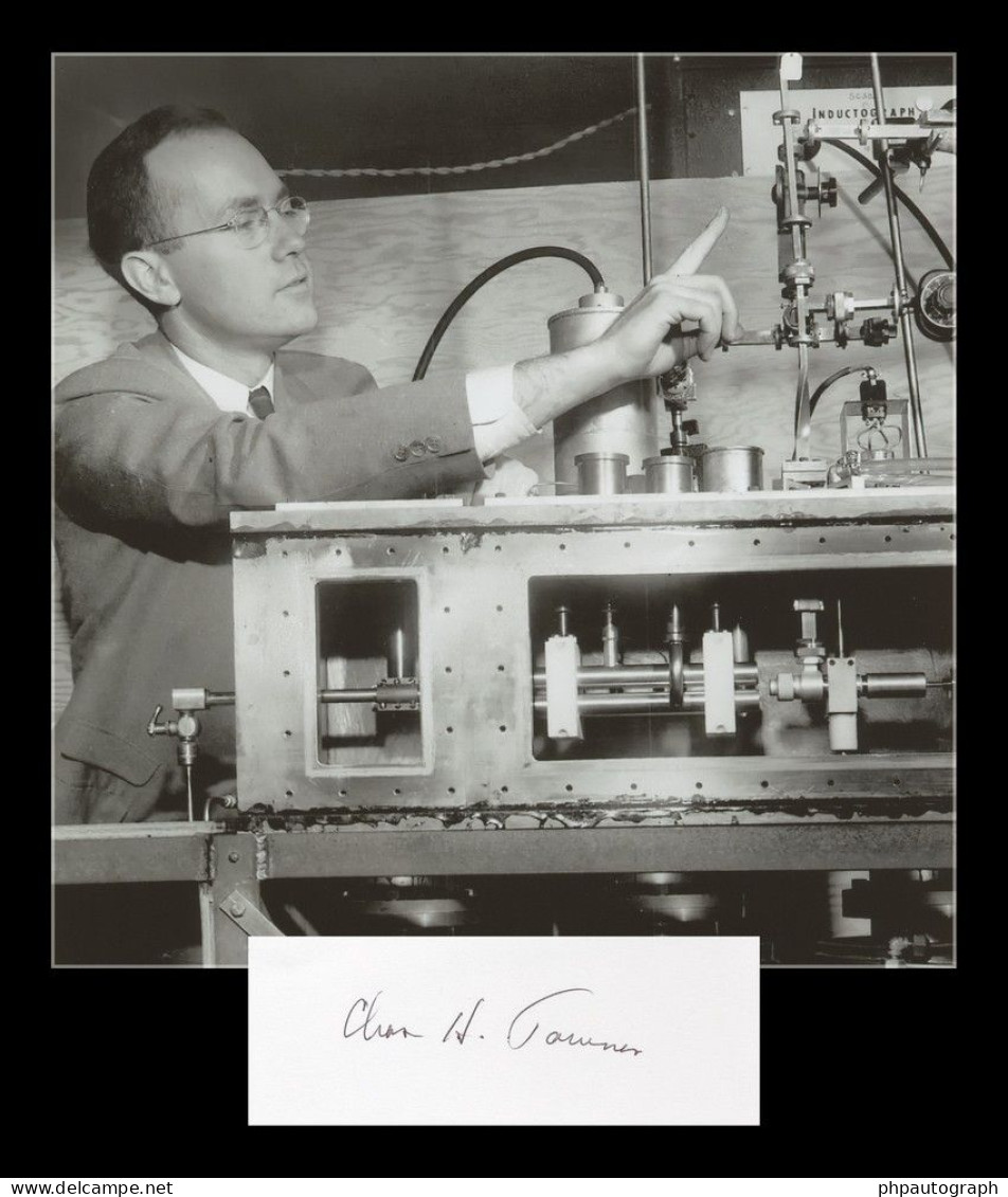 Charles H. Townes (1915-2015) - Physicist - Signed Card + Photo - Nobel Prize - Inventors & Scientists