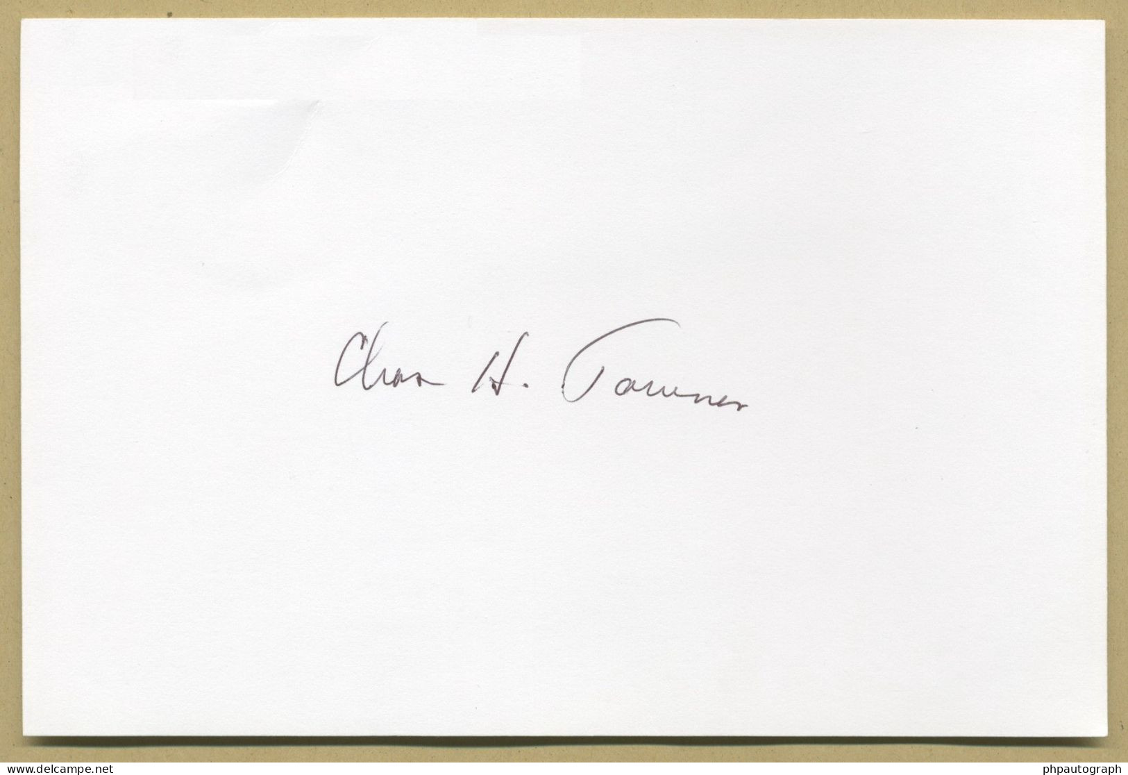 Charles H. Townes (1915-2015) - Physicist - Signed Card + Photo - Nobel Prize - Inventors & Scientists