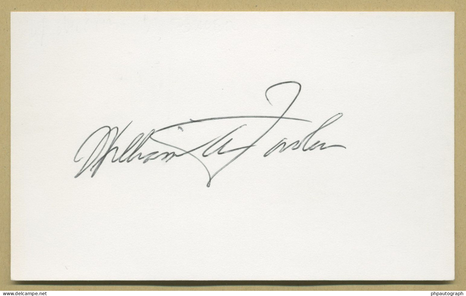 William Alfred Fowler (1911-1995) - Astrophysicist - Signed Card + Photo - 80s - Nobel Prize - Inventores Y Científicos