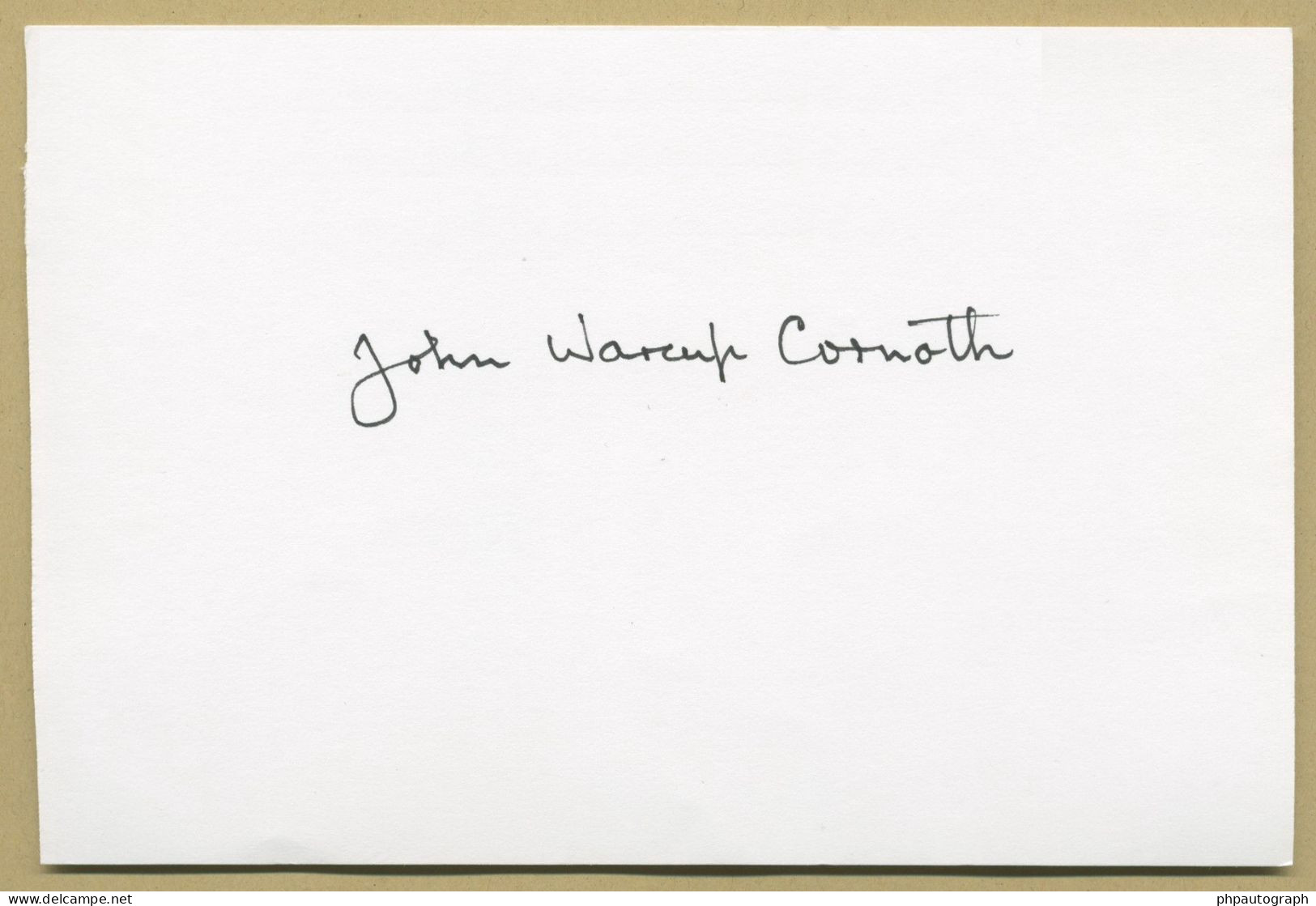 John Cornforth (1917-2013) - British Chemist - Signed Card + Photo - Nobel Prize - Inventores Y Científicos