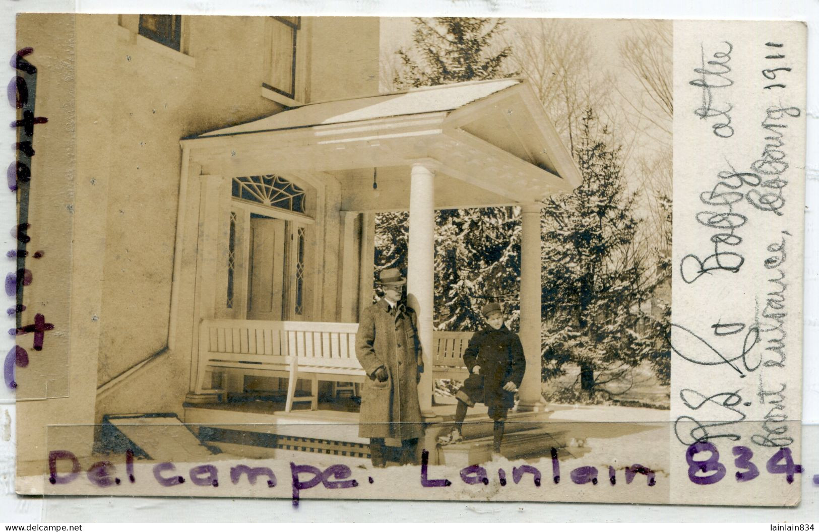 - 3 Cartes Photos De Cobourg, ( ONTARIO ) - Rare, Charmant Cottage Sous La Neige, écrite, 1911, TBE, Scans. - Autres & Non Classés