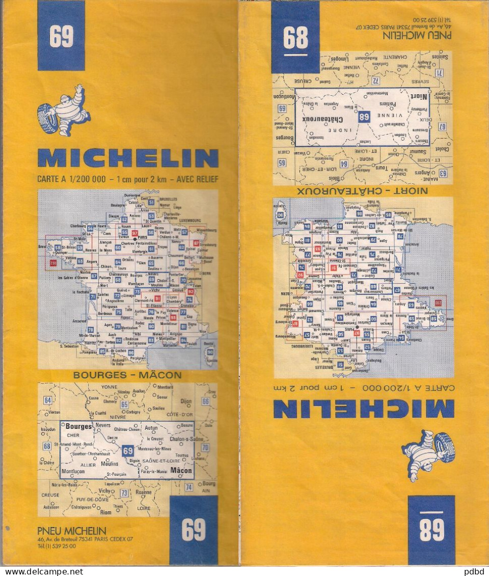 .Lot de 32 cartes Michelin .