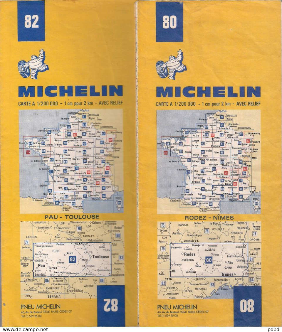 .Lot de 32 cartes Michelin .