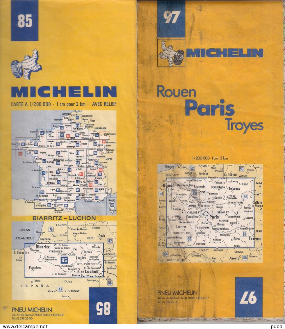 .Lot de 32 cartes Michelin .