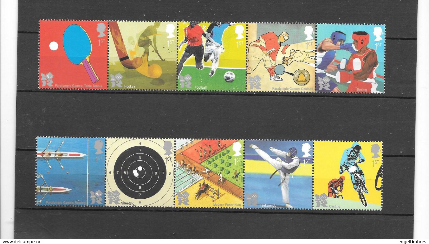 GB London 2009/2011 OLYMPIC COMMEMORATIVES -  6 SE-TENANT STRIPS - See Scan - Unused Stamps