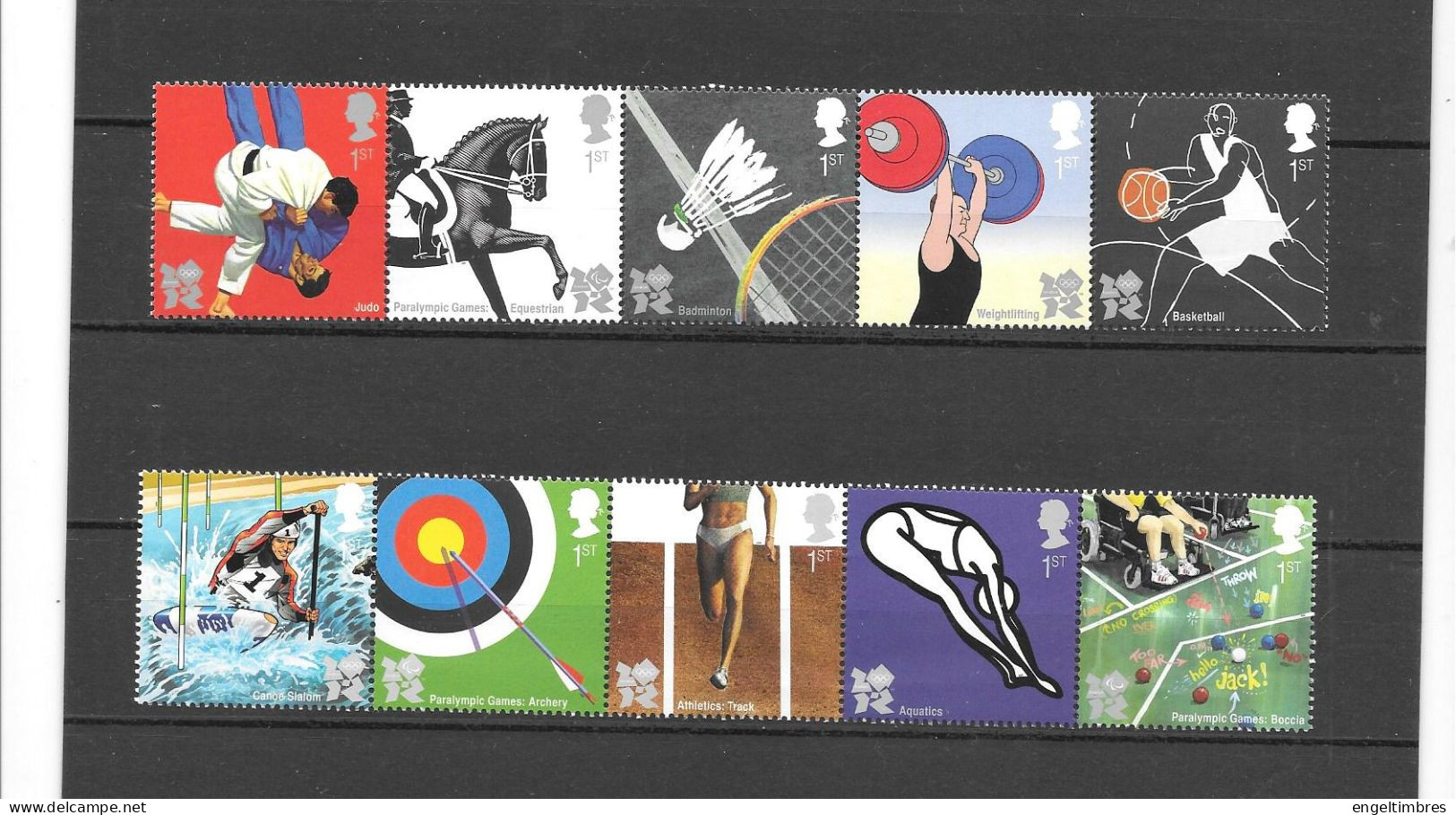 GB London 2009/2011 OLYMPIC COMMEMORATIVES -  6 SE-TENANT STRIPS - See Scan - Unused Stamps