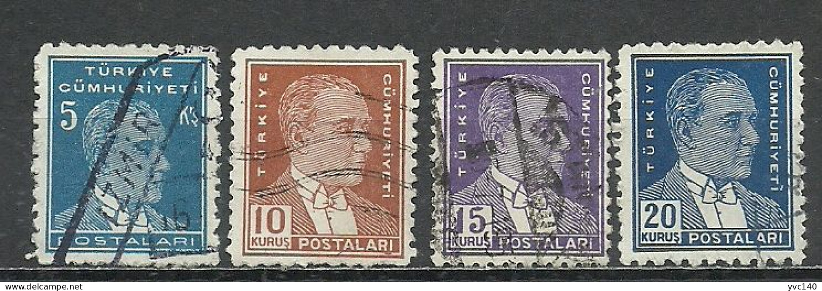 Turkey; 1950 5th Ataturk Issue Stamps - Used Stamps