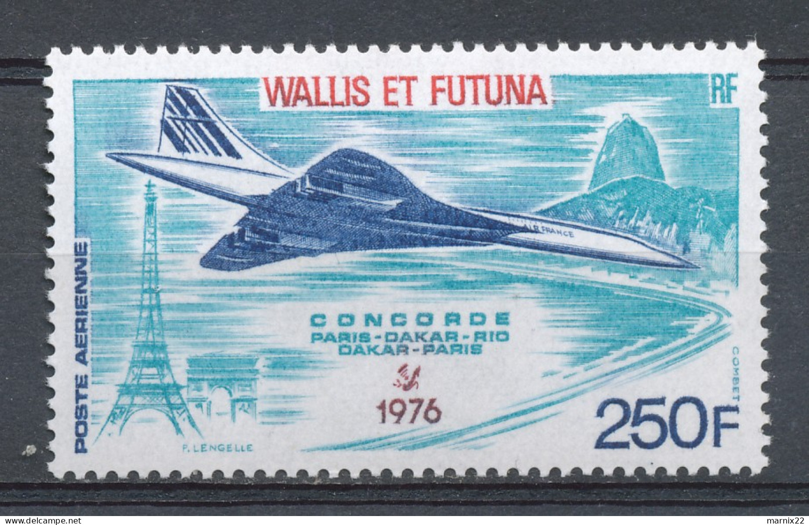 WALLIS ET FUTUNA 1976 - CONCORDE PARIS-DAKAR-RIO DAKAR PARIS                                                       Hk145 - Unused Stamps