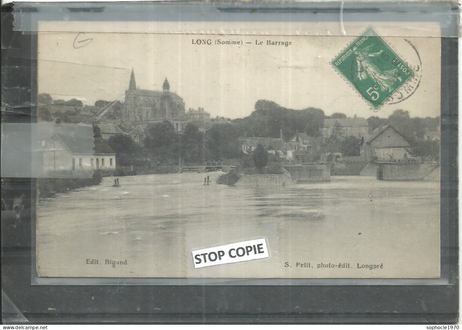 08-2023 - AIR150/1388 - SOMME - 80 - LONG Près AILLY LE HAUT CLOCHER - 600 Hab - Le Barrage Et La Somme Edit Petit - Ailly Le Haut Clocher