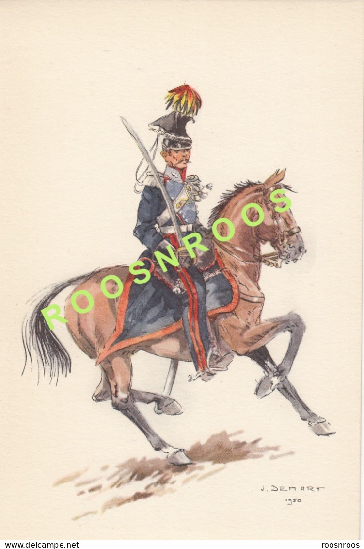 LOT DE 6 CP  -  UNIFORMES MILITAIRES - GUIDES DE 1831 A 1914  - BELGIQUE - ILLUSTRATEUR J. DEMART - Uniformes