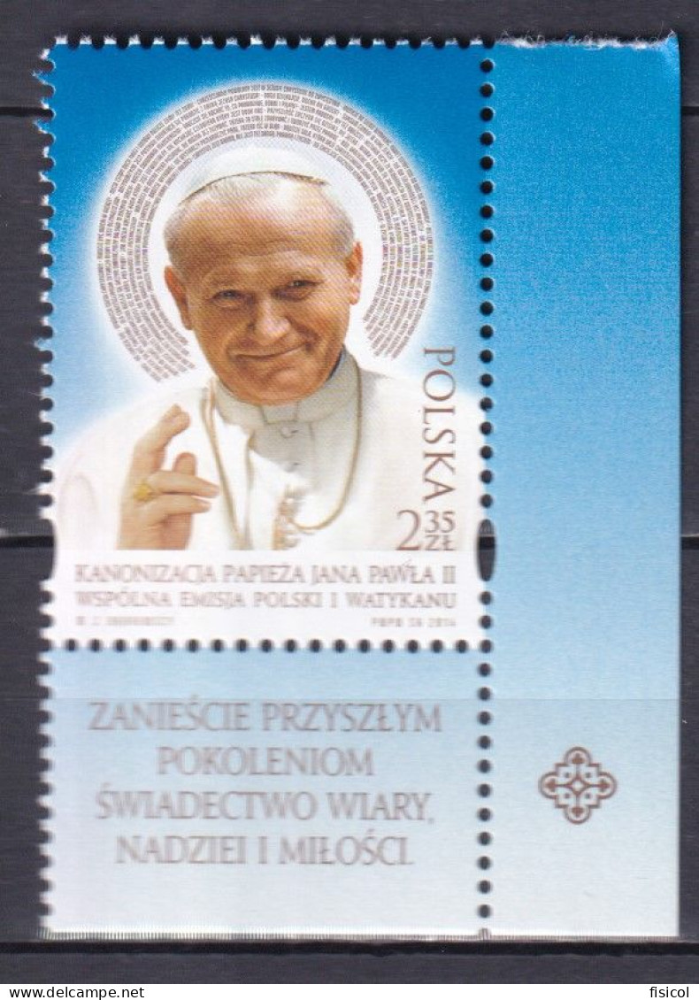 2014 - VATICANO-POLONIA - Canonizzazione Di Papa Giovanni Paolo II - MNH ** - Emissions Communes