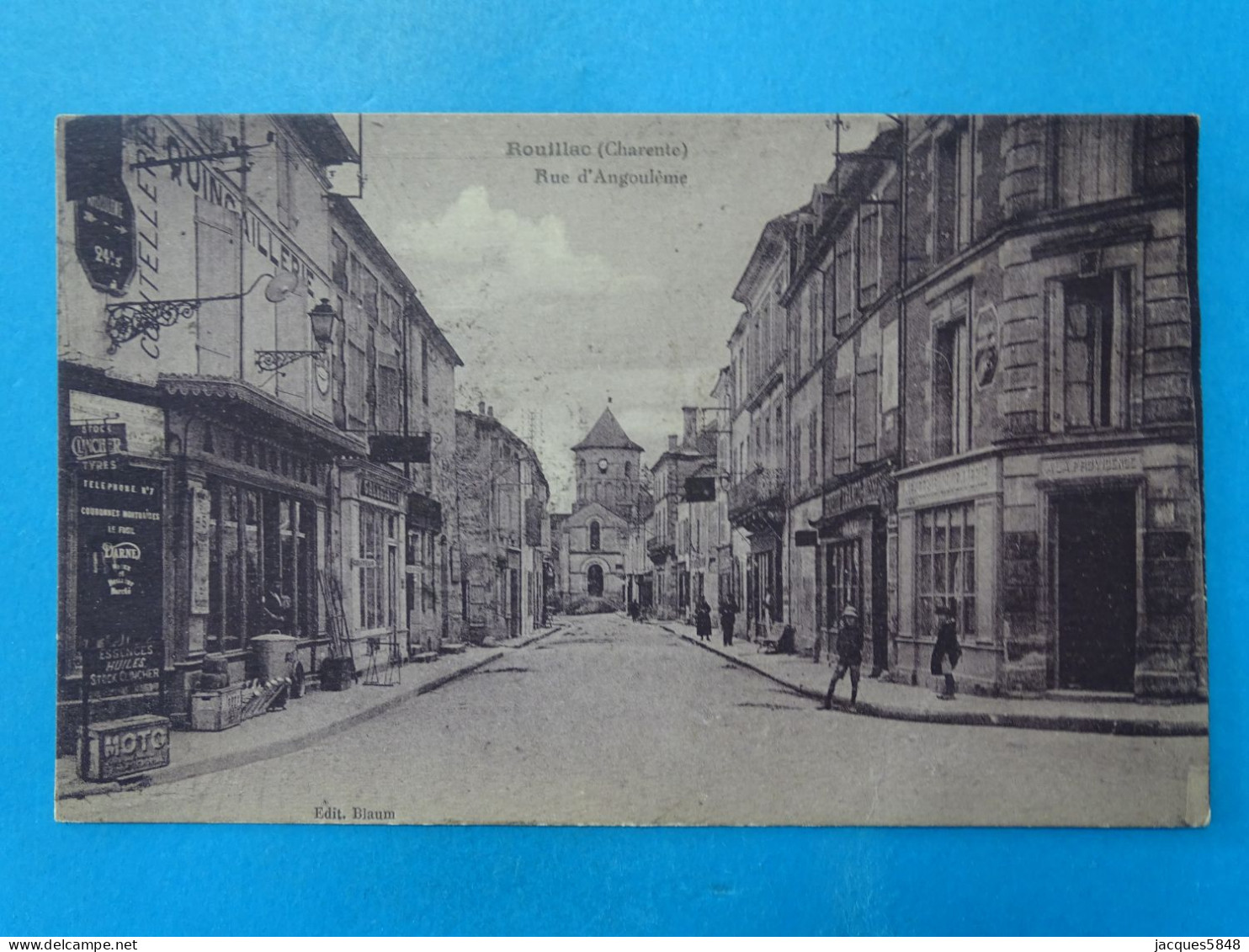 16 ) Rouillac - N° - Rue D'Angoulême - Année:1927 - EDIT: Blaum - Rouillac