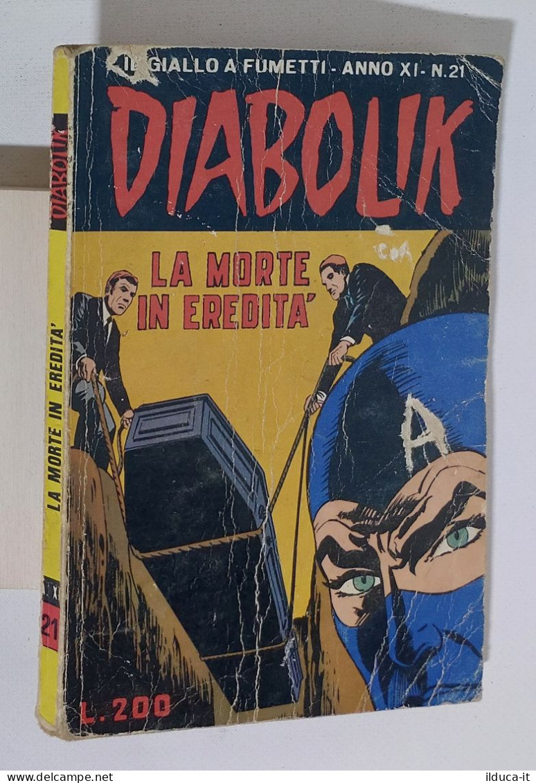 37633 DIABOLIK - A. XI Nr 21 - La Morte In Eredità - Diabolik