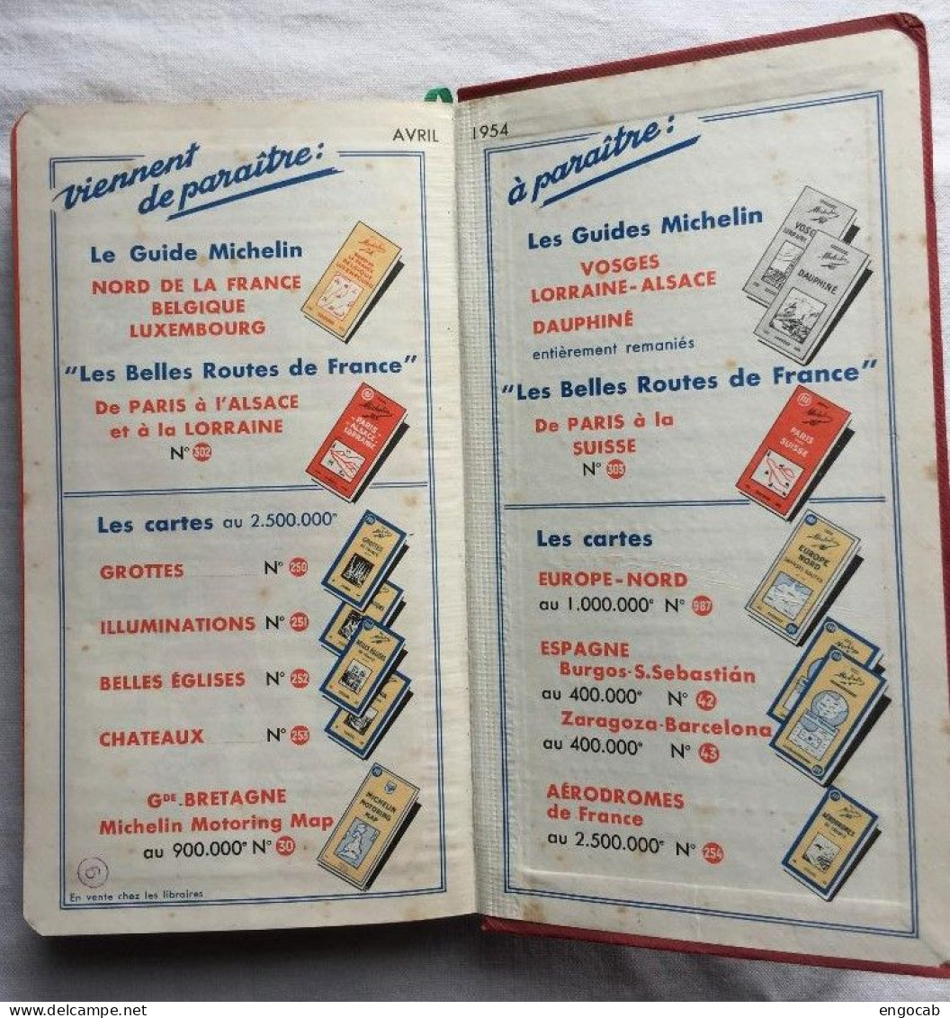 Guide Michelin 1954 A - Michelin (guide)