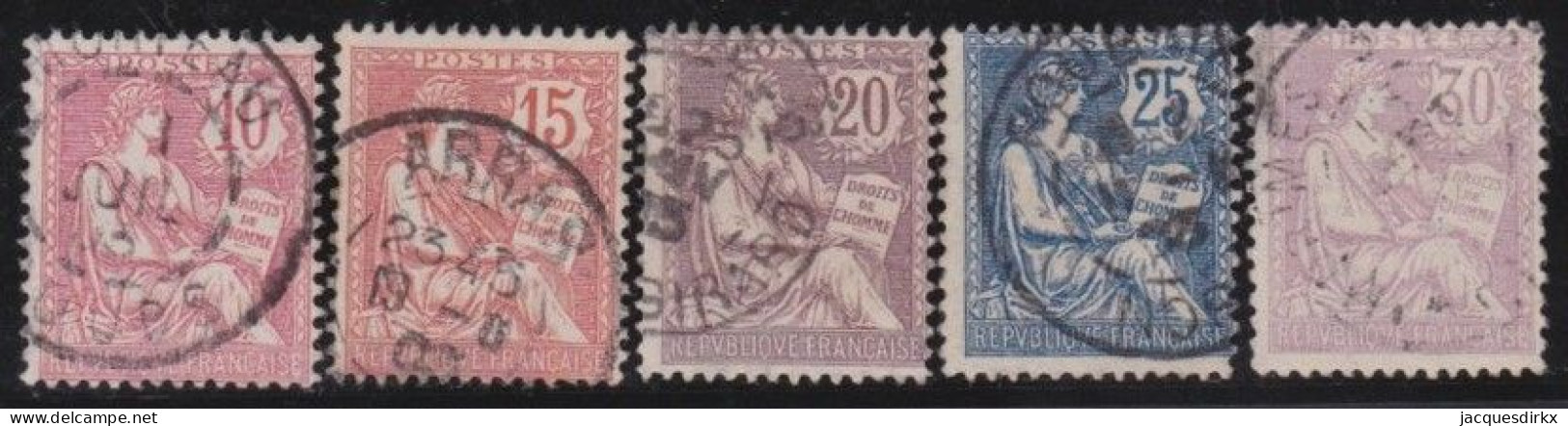 France  .  Y&T   .   124/128    .     O   .    Oblitéré - Oblitérés